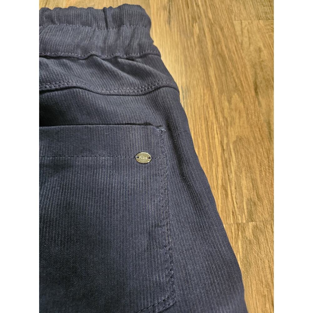 Bevy Flog Navy Blue Ribbed Straight Leg Skinny Pants Women's Size 24 Mid Rise - Picture 6 of 7